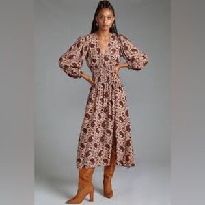 Anthropologie Lusana Boho Maxi Dress Size 6